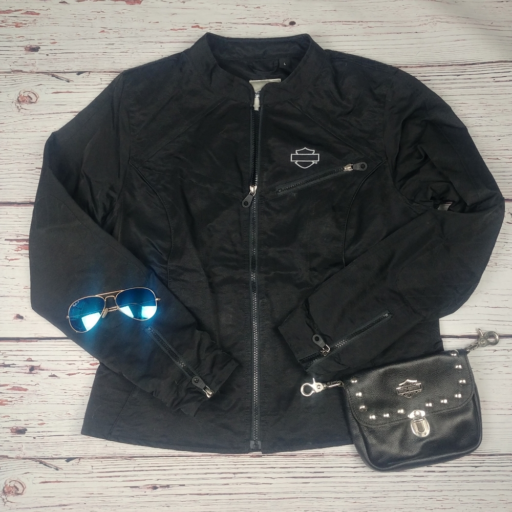 Black Harley Davidson Riding Jacket